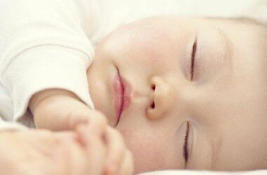 image with a baby sleeping