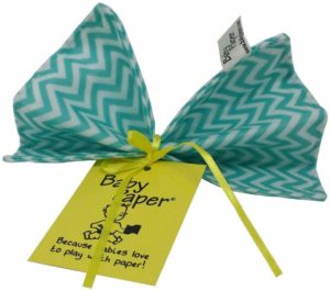 Baby Paper Crinkly Baby Toy, Turquoise Zig Zag